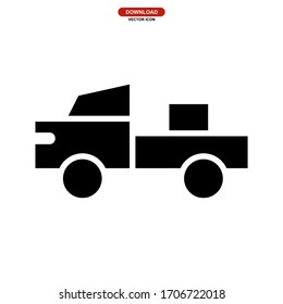 Icono de coche mini o logotipo símbolo de signo aislado ilustración vectorial - iconos vectoriales de estilo negro de alta calidad
