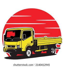 MINI TRUCK ILLUSTRATION LISTO PARA POSTER, BANNER Y OTROS, FORMATO LISTO EPS 10.eps