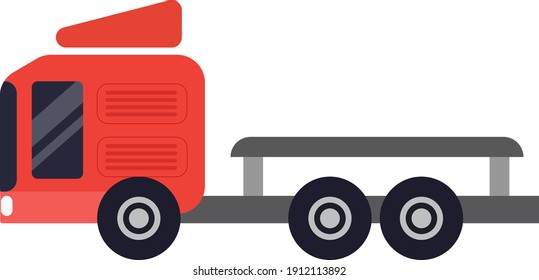 Mini truck, illustration, vector on a white background.