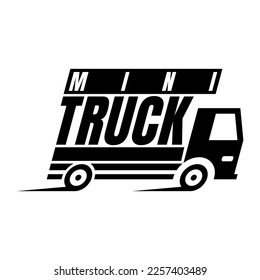 mini truck logo design vector	