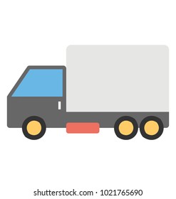 
Mini truck vector icon in flat design 
