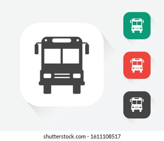 Mini truck vector icon flat design with white background