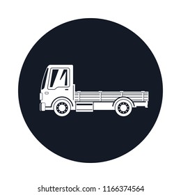 Mini Truck without Cargo Icon , Delivery Services, Logistics, Shipping and Freight of Goods, Vector Illustration