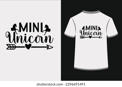 Mini Unicorn.This is an editable EPS vector file.