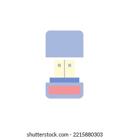 Mini Usb Flash Drive, Mini Usb Stick  Icon In Color, Isolated On White Background 