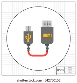 Mini USB to HDMI cable
