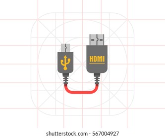 Mini USB to HDMI cable