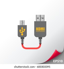 Mini USB to HDMI cable