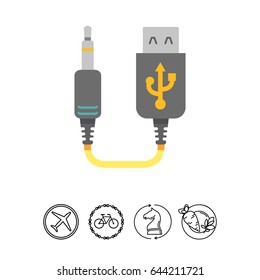 Mini USB to jack cable