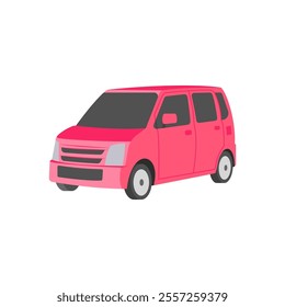 Mini Van, Automotive Flat Illustration Isolated