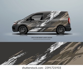 mini van car wrap livery design