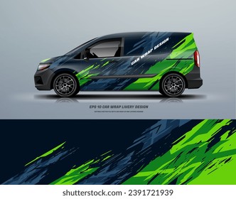 diseño de livery de envoltura de coches mini van
