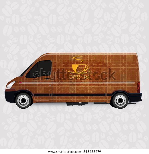Mini Van Corporate identity Menu Restaurant Background\
coffee 