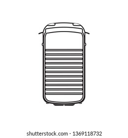 mini van icon. Element of Transport view from above for mobile concept and web apps icon. Outline, thin line icon for website design and development, app development