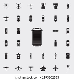 mini van icon. Transport view from above icons universal set for web and mobile