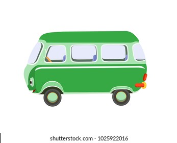 Mini Van or Tempo traveler - Cartoon Vector Image
