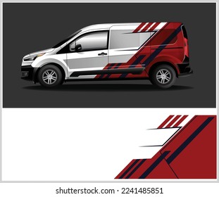 Mini van wrap livery design vector