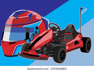 a mini vehicle that is often used in racing events with a matching concept that makes it look cool.
This image is suitable for use as wallpaper, t-shirt screen printing, advertising boards, brochures,