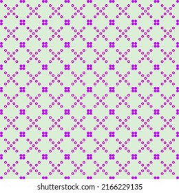 Mini violet flowers with yellow pollen on pastel background