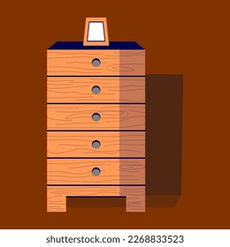 Mini wardrobe made of wood. can be used for bedroom properties