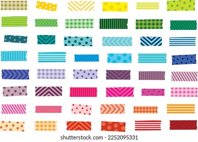 Pink Red White Washi Tape Strips Stock Vector (Royalty Free) 171154091