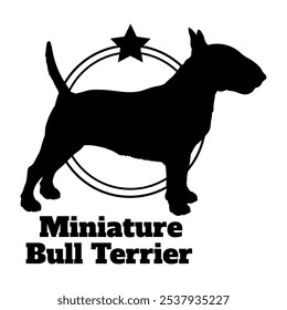 Miniature Bull Terrier. dog silhouette,  dog, dog breeds, logo, vector, silhouette, logo design, animal, illustration, icon, sign, design, black,  symbol, pet