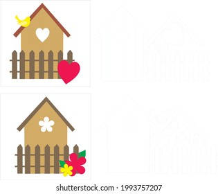 miniature house for crafts and decoration