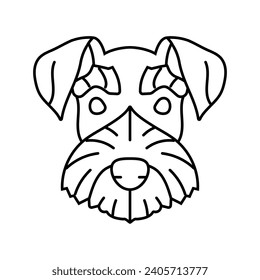 miniature schnauzer dog puppy pet line icon vector. miniature schnauzer dog puppy pet sign. isolated contour symbol black illustration