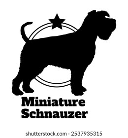 Silhueta de cão Schnauzer miniatura, cão, raças de cães, logotipo, vetor, silhueta, design de logotipo, animal, ilustração, ícone, sinal, design, preto, símbolo, pet