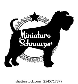 Miniature Schnauzer. dog silhouette, dog, dog breeds,  vector, silhouette, logo design, animal, illustration, icon, sign, black, pet