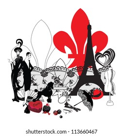miniature symbols of Paris