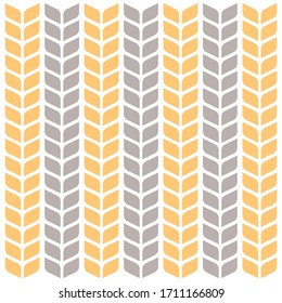 Miniature wheat branches pattern - stock illustration. seamless texture wheat