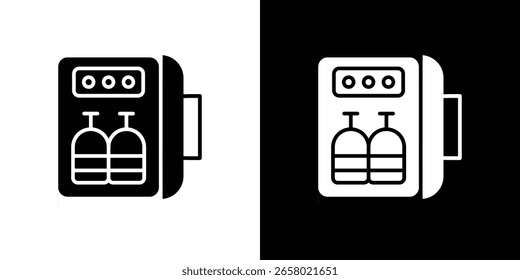 Icono de minibar de un Vector de estilo plano