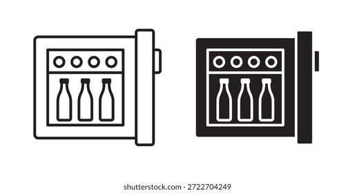Icono de Minibar Ilustración vectorial aislada. Pictograma de Vector para Web y App
