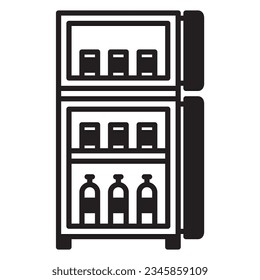 Minibar icon or logo illustration black style