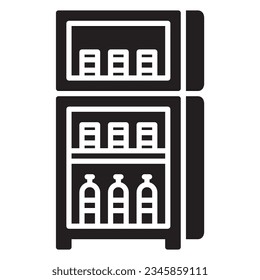 Minibar icon or logo illustration black style