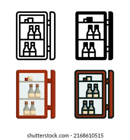 Colección de estilos de conjunto de iconos de minibarra