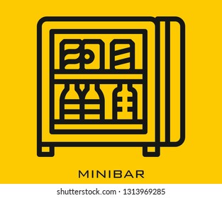 Minibar icon signs