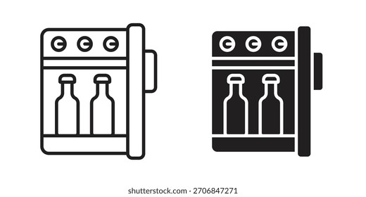 Minibar icon symbol for logo, web, app designs.