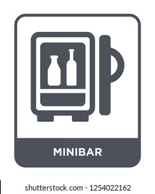 minibar icon vector on white background, minibar trendy filled icons from Hotel and restaurant collection, minibar simple element illustration