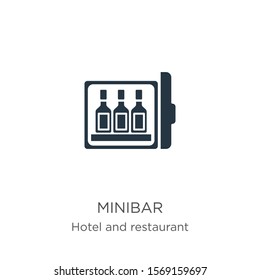 Minibar icon vector. Trendy flat minibar icon from hotel and restaurant collection isolated on white background. Vector illustration can be used for web and mobile graphic design, logo, eps10