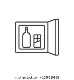 Minibar line icon.