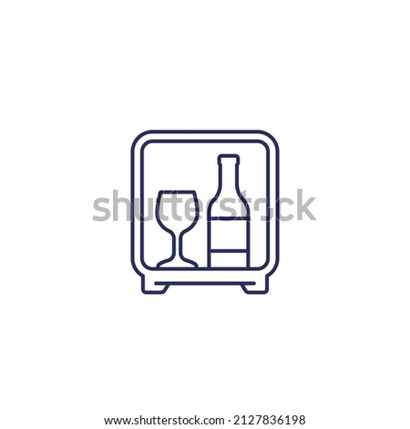 minibar line icon on white