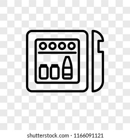 Minibar vector icon isolated on transparent background, Minibar logo concept