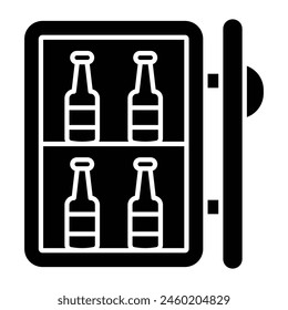 Minibar Vector Line Icon Design
