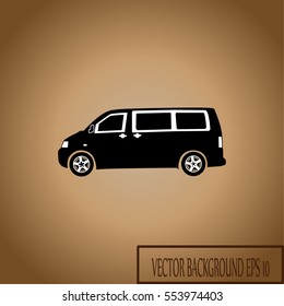 Minibus car contour