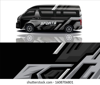 Minibus Decal Wrap Vector Design 