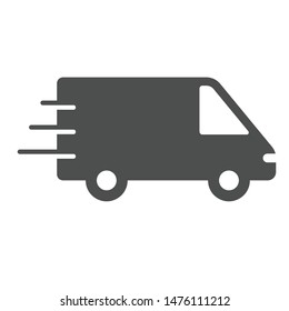 minibus delivery icon isolated on white background. minibus delivery flat icon for web, mobile and user interface design