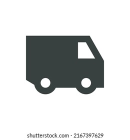 Minibus Delivery Solid Icon. Online Store Delivery Glyph Vector Symbol.