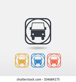 Minibus. Icon.